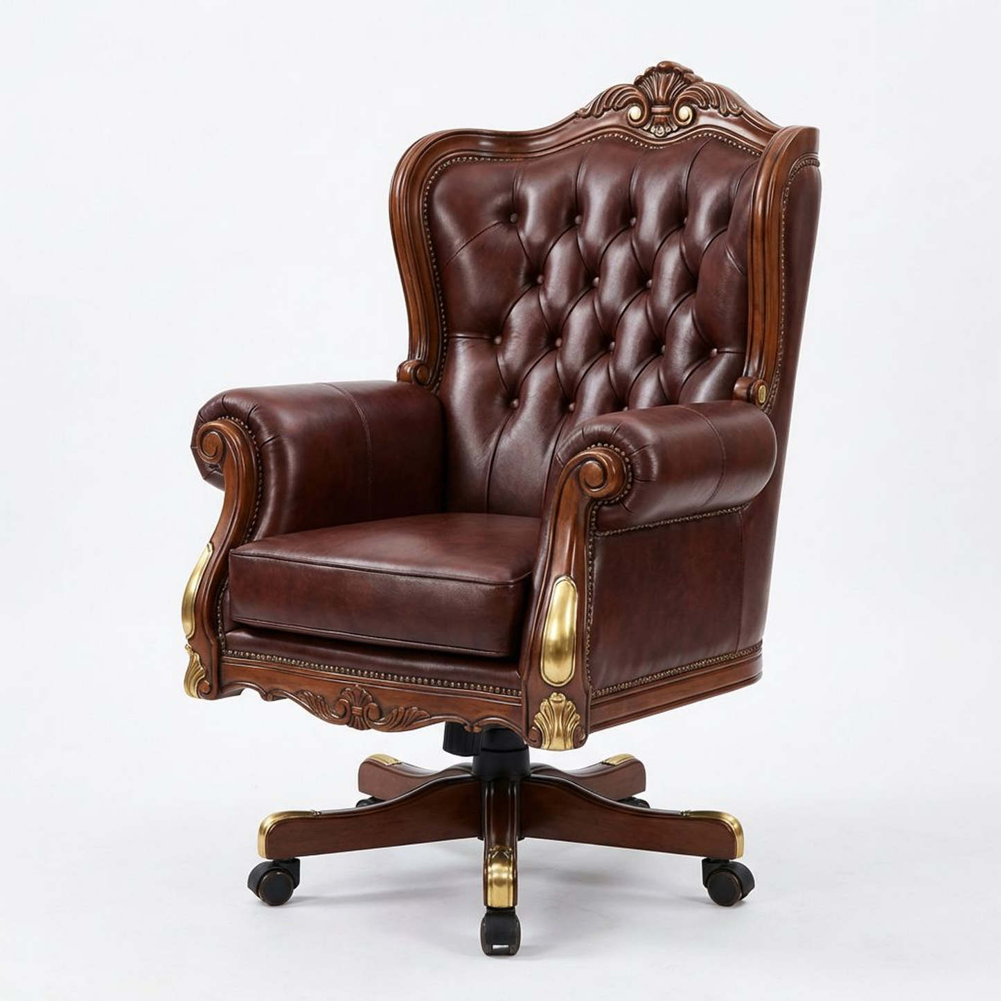 Executive Tufted Leather Office Chair
