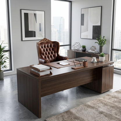 Executive Tufted Leather Office Chair