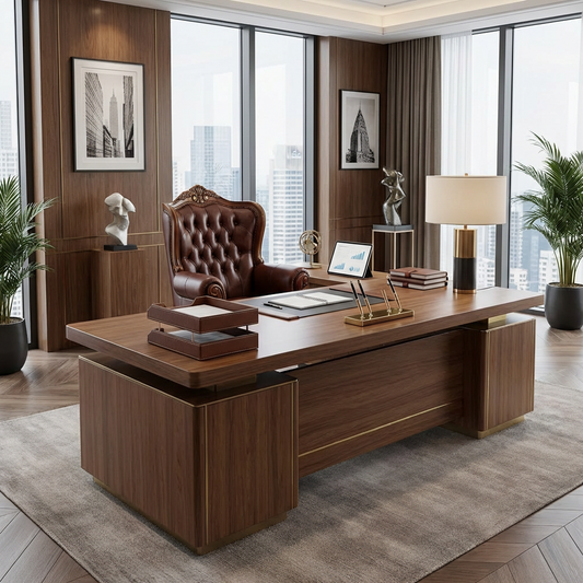 Executive Tufted Leather Office Chair