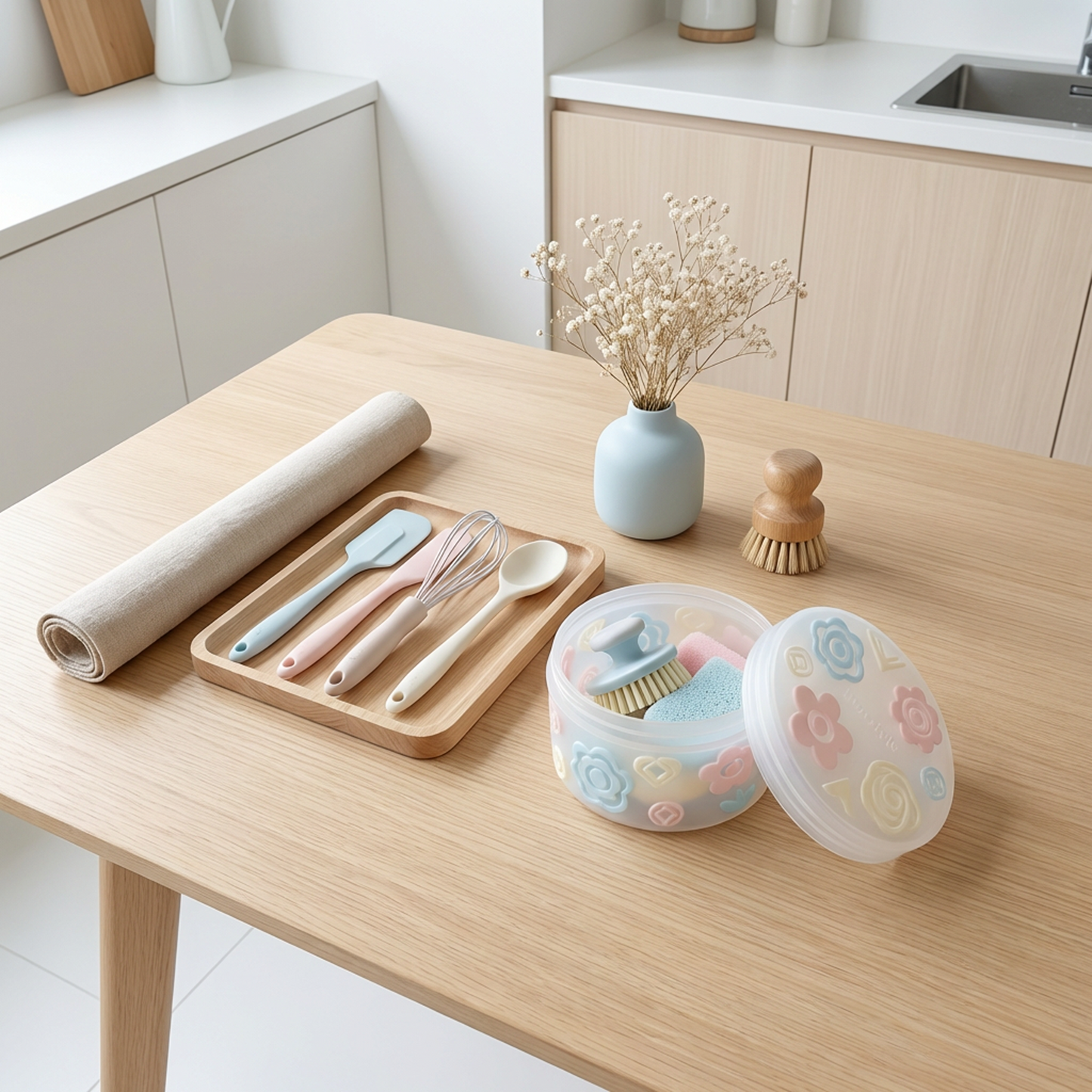 Floral Frosted Food Storage Container